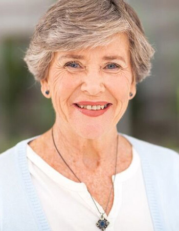 Portrait of a smiling senior woman in a doctor's office